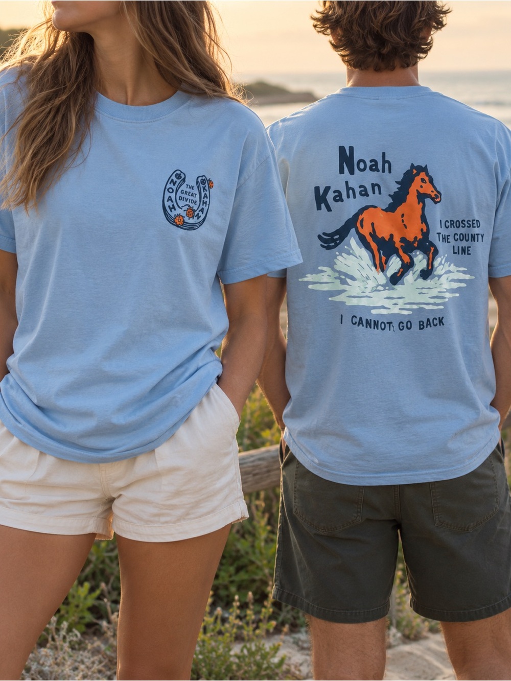 Noah Kahan Shirt Running Horse 2 Sided Folk Tour Gildan Tee